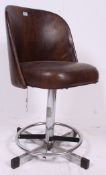 An original 1970's Samsonite Industrial faux leather and chrome office / desk swivel chair being