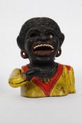 An antique style (possibly original) Dinah negro cast iron novelty moneybox.