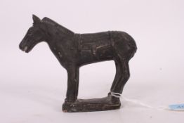 A believed 18th / 19th century carved wood Tang Dynasty horse.