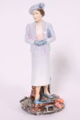 A Royal Doulton Limited Edition 258/5000 HN3944 The Queen Mother china statue.