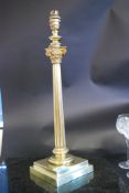 A very heavy, Victorian Corinthian column light fitting, which has large proportions.