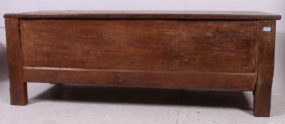 A 19th century french country oak blanket box chest coffer.