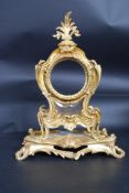 A 19th cenutry Continental gilt metal ormulu rococo mantel clock case.
