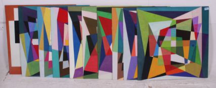 Douglas Herbert Courtenay Auburn  (1916 - 2000) A collection of 10 geometric abstract oil on board