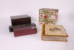 A collection of vintage boxes to include advertising Chocolate boxes, wooden and others.