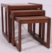A 1970's retro Danish teak and tile top nest of tables.