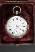 A silver 925 / date letter E marked open faced repeater pocket watch.