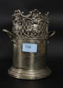An Edwardian silver plate wine cooler by Martin Hall & Co, Sheffield.