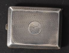 A silver hallmarked aide de memoir type case bearing hallmarks for Birmingham 1929 by HWPM Co.
