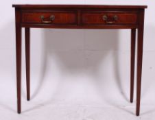 A good antique style mahogany and leather Georgian revival writing table desk.