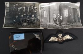 A beautiful 1940's tortoiseshell and silver RAF cigarette case,