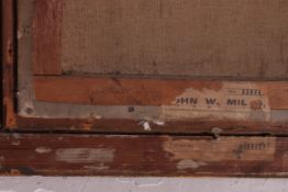 A 19th century oil on canvas painting of an olde English country / village scene.