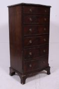 A good mid 20th century Georgian style antique pedestal mahogany chest of drawers.