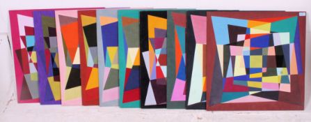 Douglas Herbert Courtenay Auburn  (1916 - 2000) A collection of 10 geometric abstract oil on board