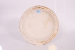 A 19th century large Parian ware ceramic wheatsheaf pattern centre plate dish ( see illusrations )