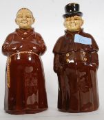 Two 20th century German made figural decanters / bottles.