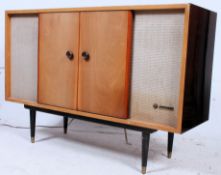 A fabulous 1950's retro Pye Stereophonic radiogram stereogram  / hi-fi cabinet having laquered