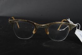 A fabulous marquisette set pair of 1950's ladies reading glasses