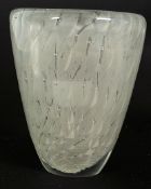 A 20th century  Nuutjavari Notsjo studio art glass vase Of tapering form with captured bubble