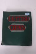 A good collection of British coins from the 19th and 20th century - set within an  album to include