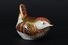 A Royal Crown Derby limited edition animal paperweight figurine - Derby Wren being marked to the