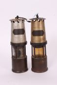 A pair of 20th century miners lamp,