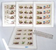 A collection of original drawing board sketches ( possibly for Disney )