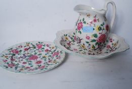 Three pieces of James Kent Staffordshire dressing table set pieces,