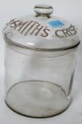 A rare Smiths Crisps shop display - sweet jar and cover.