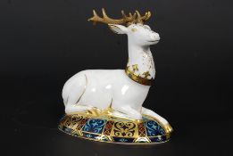 A Royal Crown Derby limited edition model of a Stag,