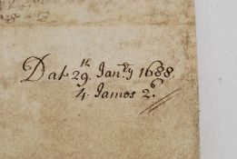 A collection of 7x 17th century small indentures / documents.