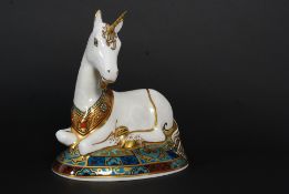 A Royal Crown Derby limited edition model of a Unicorn being specially designed to celebrate the