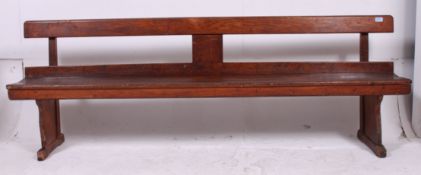 A lovely antique / vintage 19th century rare childs church / chapel pew / bench raised on squared