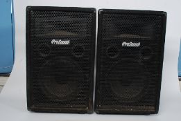 A pair of Prosound hi-fi / PA system speakers.