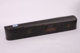 An late 19th / early 20th century ebonised violin case,