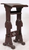 A Victorian Arts & Crafts gothic oak lecturn / sheet stand in the manner of pugin being peg jointed