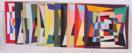 Douglas Herbert Courtenay Auburn  (1916 - 2000) A collection of 10 geometric abstract oil on board