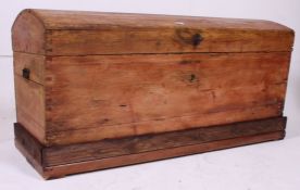 A Victorian pine dome top large trunk / chest / coffer.