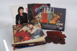 A collection of vinyl records, all LP's to include King Kurt picture disc, The Shadows,