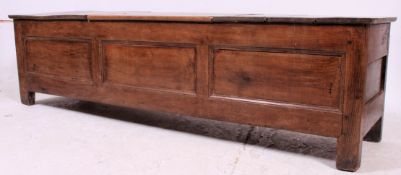 A 19th century french country oak blanket box chest coffer.
