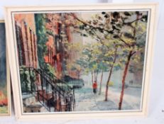 Three vintage framed and glazed pictures, comprising of a ballerina scene,