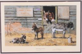 SHEPHERD, DAVID; Happy Home For Donkey - original signed and limited edition print. 99/1000.