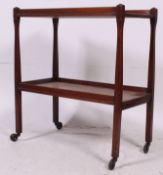 A good quality 1930's 3 tier mahogany butlers trolley complete with original castors having gallery