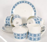 A 1970's retro Royal Tuscan ' Charade ' pattern part tea service comprising cups, saucers,