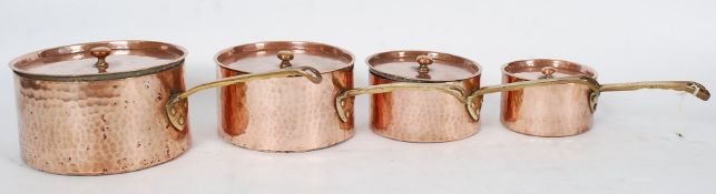 A set of 4x graduating Pakistan made saucepans, made by Pashwar.