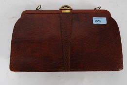 A 20th century ladies snakeskin handbag