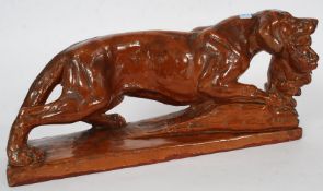 Bartel, A; 20th century statue of a hunting dog,