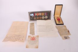 Second World War Medal Group; Dix, George W; 402373 Sgt The Queen's Bays.