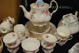 A Royal Albert Lavender tea service to include cups, saucers, side plates,
