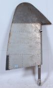 A 1950's piece of tail rudder believed to be from a De Haviland Meteor Jet fighter plane with